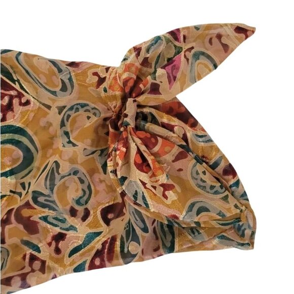 VTG Gold Label Victoria's Secret Woman Abstract Kimono Robe Satin Belt Swim S/P - Picture 13 of 13